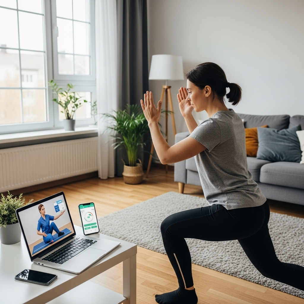 AI-powered digital home exercise programs guide patients with real-time feedback, ensuring accurate execution, higher engagement, and measurable adherence outside the clinic..